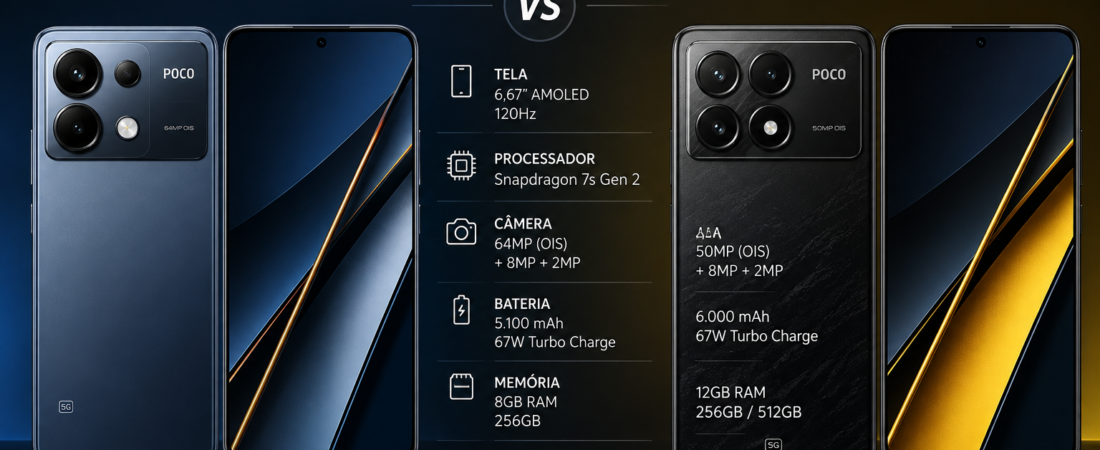 Comparativo Completo: Xiaomi Poco X8 e Poco X8 Pro